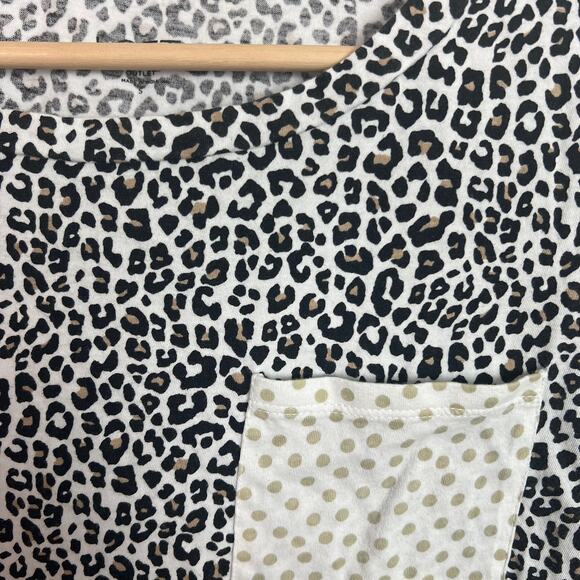 LOFT Bundle of 2 Long Sleeve Leopard Animal Print Cotton T-Shirts Size Small - Picture 9 of 11